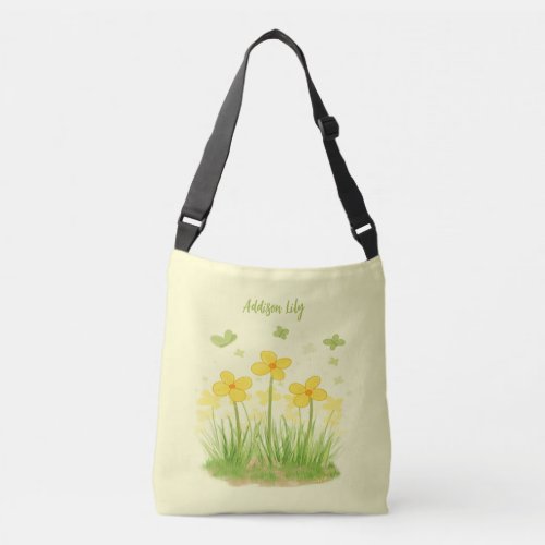 Sunny Wildflowers & Butterflies Crossbody Bag