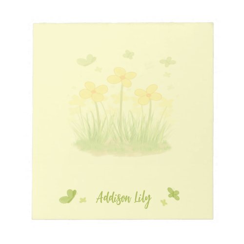 Sunny Wildflowers & Butterflies Notepad