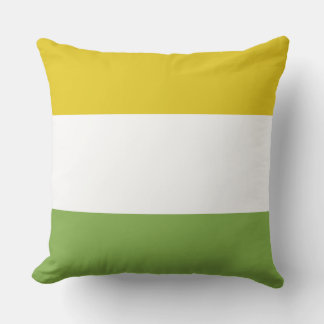 Sunny Yellow and Spring Green Throw Pillow