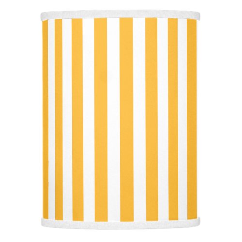 Sunny yellow and white candy stripes lamp shade