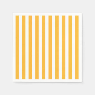 Sunny yellow and white candy stripes napkins