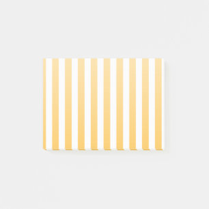 Sunny yellow and white candy stripes post-it notes