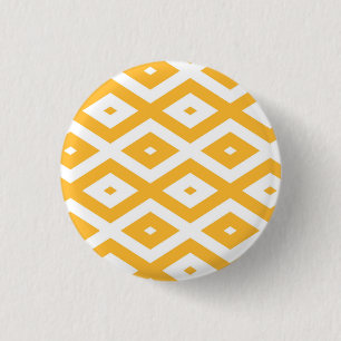 Sunny yellow and white diamond pattern button