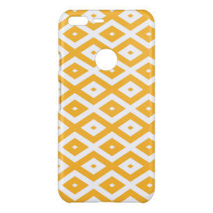 Sunny yellow and white diamond pattern uncommon google pixel XL case