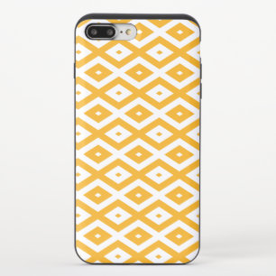 Sunny yellow and white diamond pattern iPhone 8/7 plus slider case