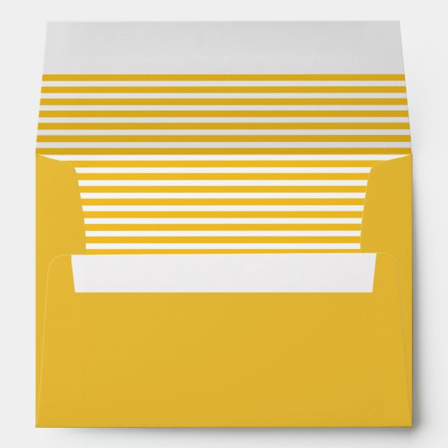 Sunny Yellow and White Striped Envelope (Back (Bottom))
