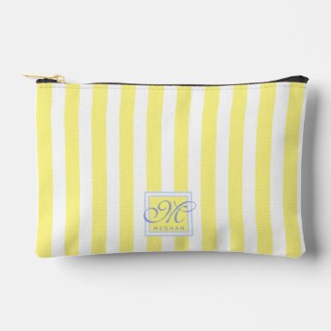 Sunny Yellow and White Stripes - Monogrammed