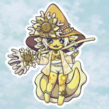 Sunny Yellow Axolotl Witch (Hexolotl)
