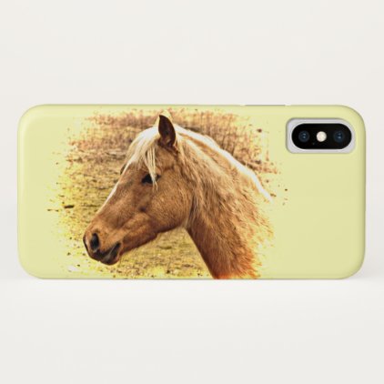 Sunny Yellow Brown Horse iPhone X Case