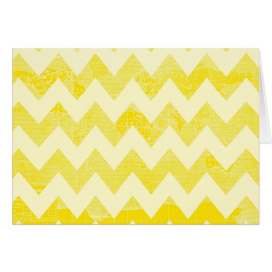 Sunny Yellow Chevron World Cards (Front Horizontal)