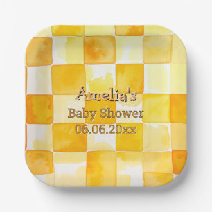 Sunny Yellow Citrus Baby Shower Napkin Paper Plates