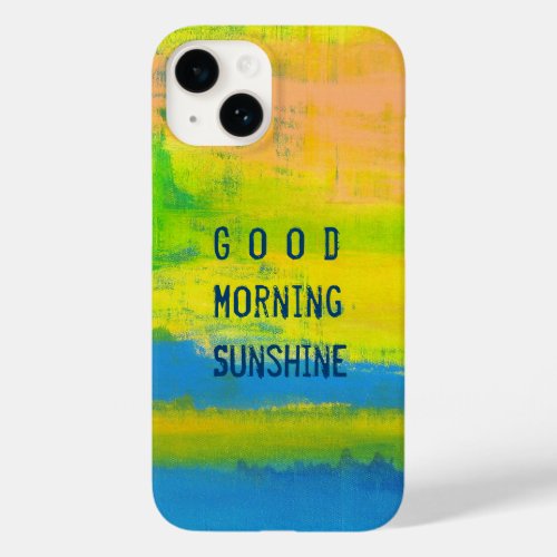 Sunny Yellow Coral Blue Abstract Grunge Art  Case_Mate iPhone 14 Case