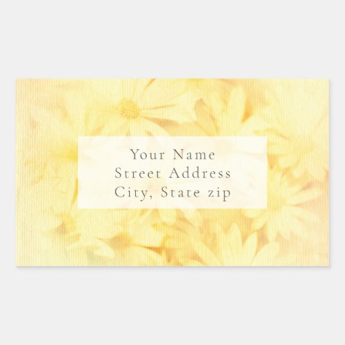 Sunny Yellow Daisies labels