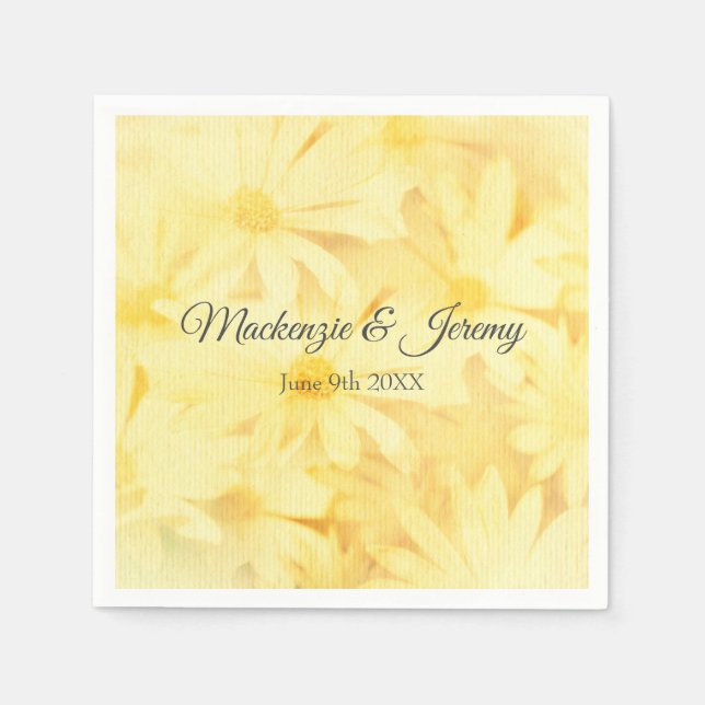 Sunny Yellow Daisies Napkins (Front)