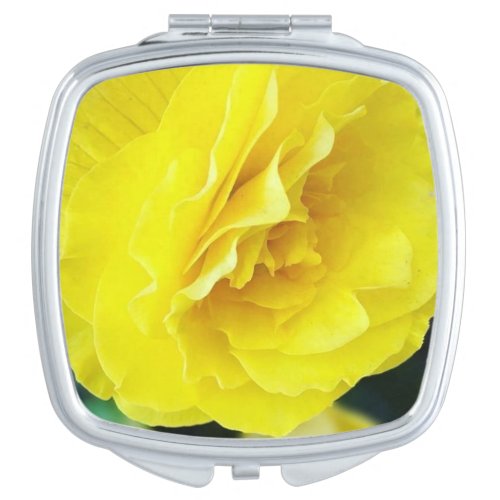 Sunny Yellow Flower Compact Mirror