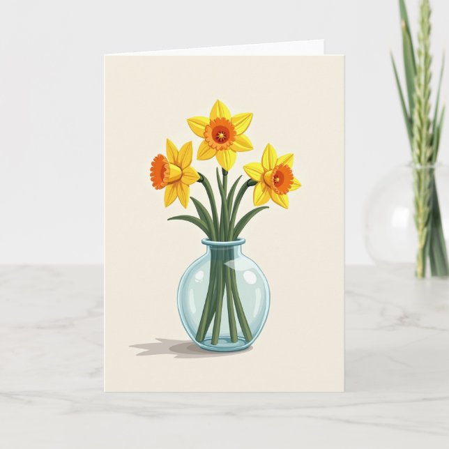 Sunny Yellow Flower Mother Card (Front)