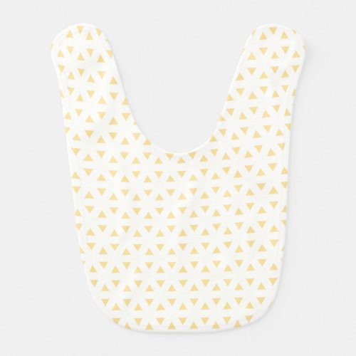 Sunny Yellow Geometric Gender Neutral Boy Or Girl Baby Bib