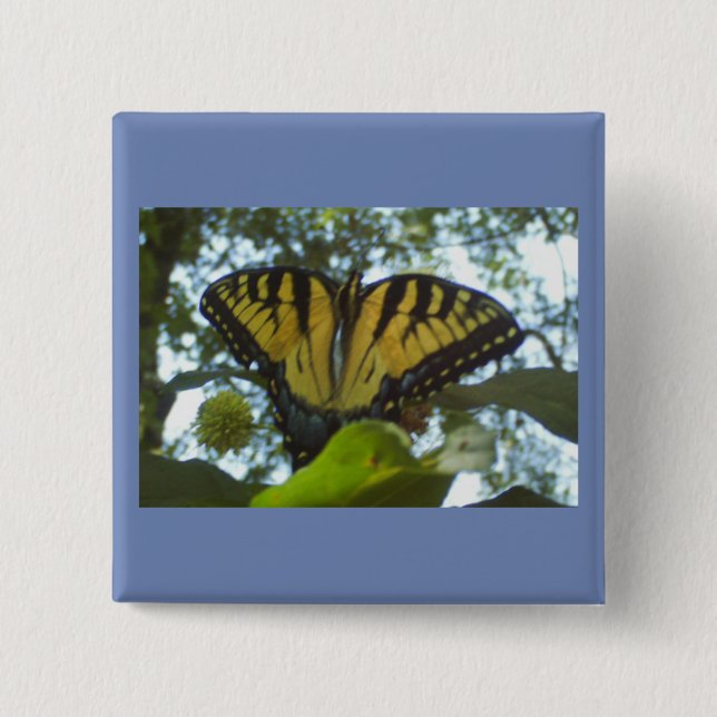Sunny Yellow Monarch Button (Front)