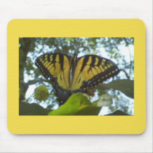 Sunny Yellow Monarch Mouse Pad