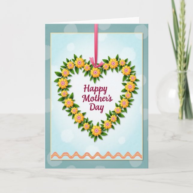 Sunny Yellow Mothers Day Card (Front)