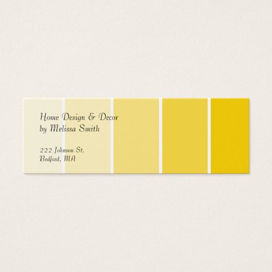 Sunny Yellow Paint Samples (Front)