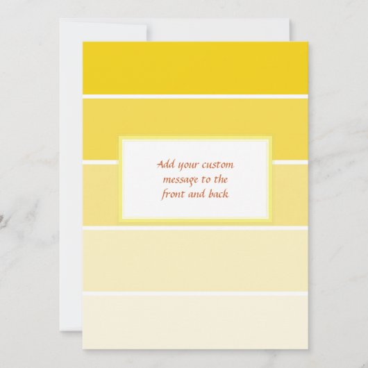 Sunny Yellow Paint Samples (Front)