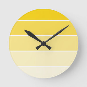 Sunny Yellow Paint Samples Round Clock