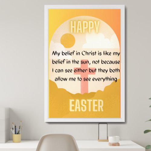 Sunny Yellow Quote Christian Easter Wall Decor