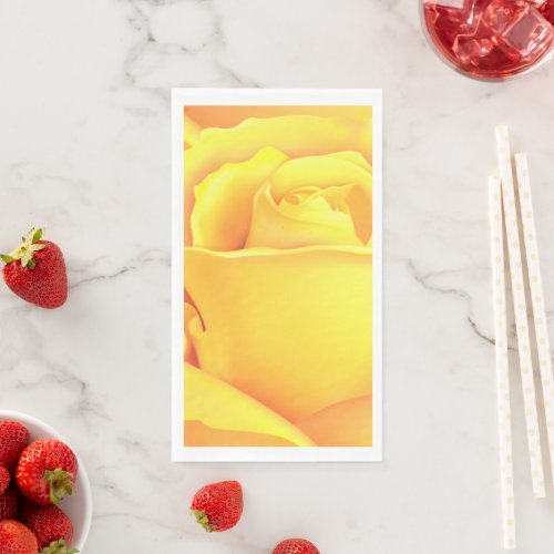 Sunny Yellow Rose Paper Guest Towels