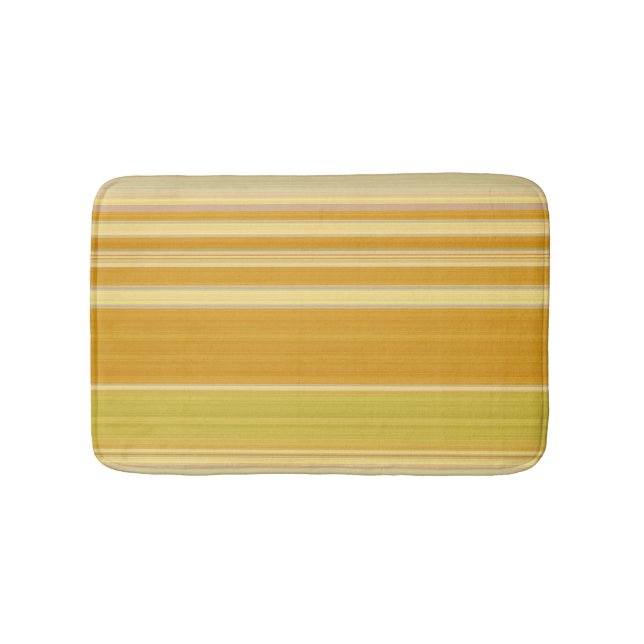 Sunny Yellow Stripes Bath Mat (Front)