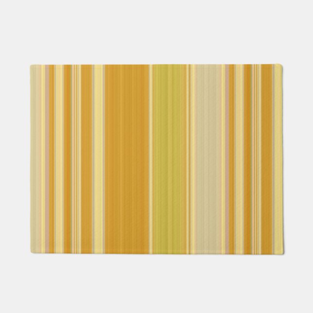 Sunny Yellow Stripes Doormat (Front)