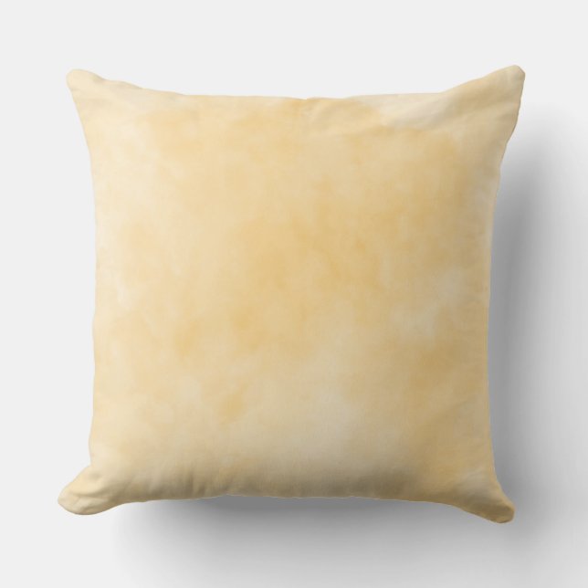 Sunny Yellow Tie dye Throw Pillow (Front)