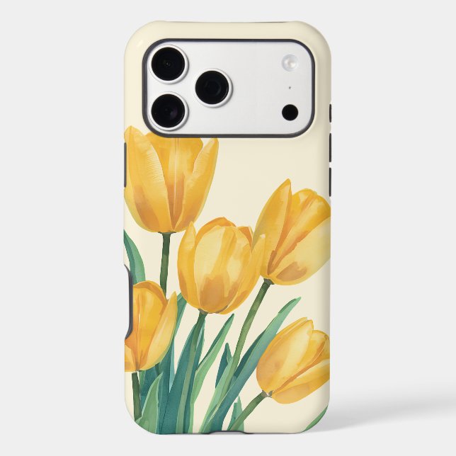 Sunny Yellow Tulips Case-Mate iPhone Case (Back)