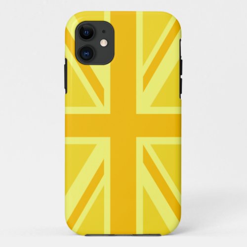 Sunny Yellow Union Jack British Flag Decor iPhone 11 Case