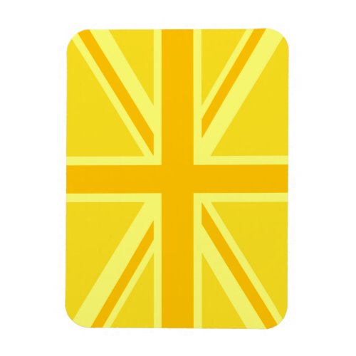 Sunny Yellow Union Jack British Flag Decor Magnet