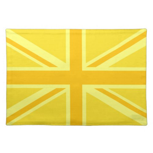 Sunny Yellow Union Jack British Flag Decor Placemat