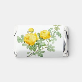 Sunny Yellow Vintage Roses Elegant 