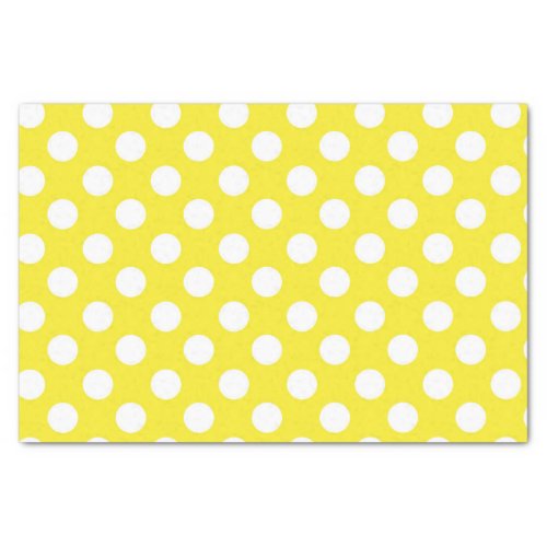 Sunny Yellow  White Polka Dots Birthday Party Tissue Paper