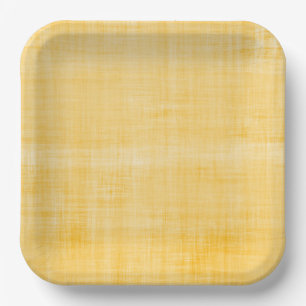 Sunny Yellow Whitewash Linen Party Timeless Paper Plates