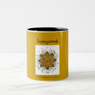 Sunnycomb - Black Two Tone Mug (golden yellow)