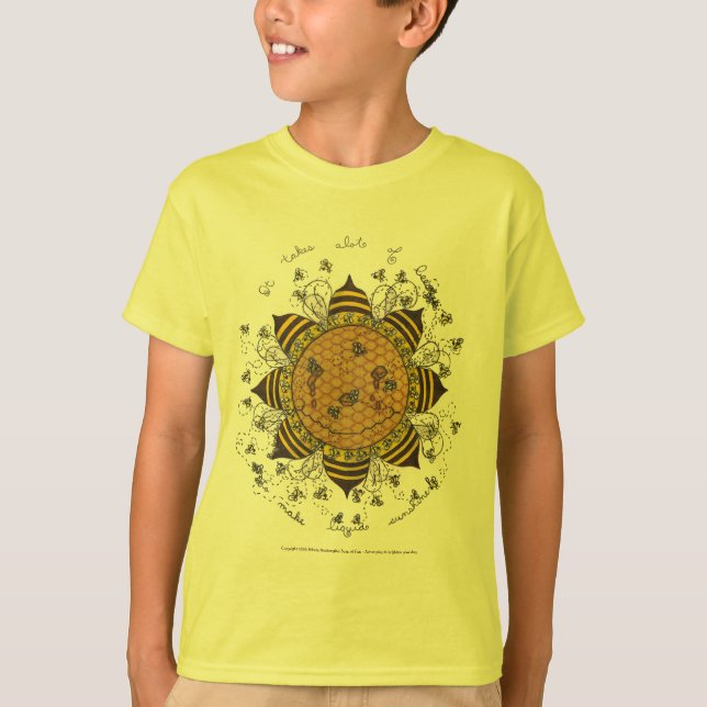 Sunnycomb -Children's T-Shirt (yellow) (Front)