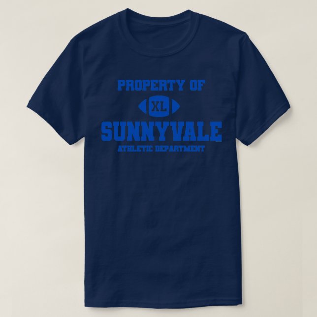Sunnyvale Athletic Dept Blue RxTp T-Shirt (Design Front)