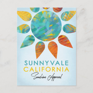Sunnyvale California Sunshine Travel Postcard
