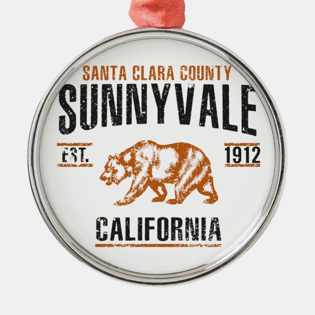 Sunnyvale Metal Ornament (Front)