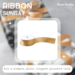 Sunray Simple Plain Modern Elegant Gold Satin Ribbon