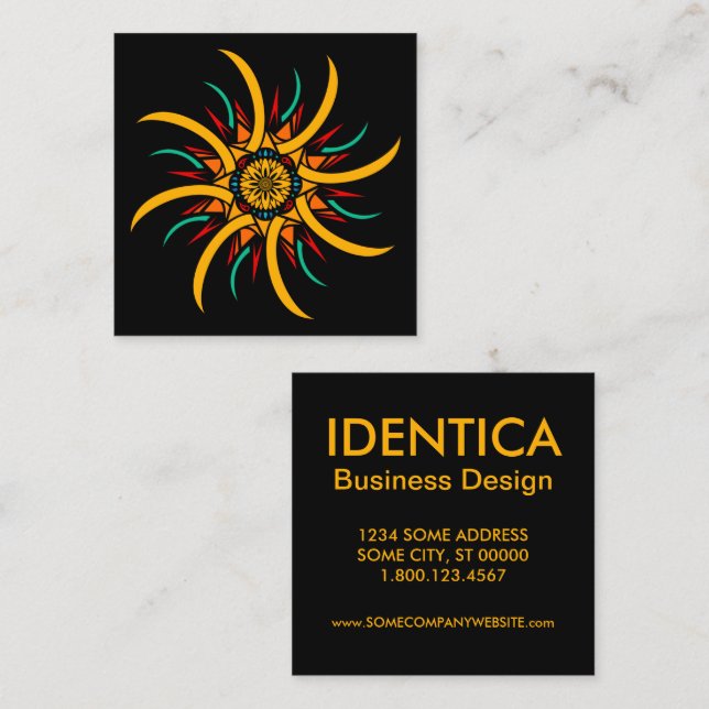 sunrays square business card (Front/Back)