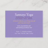 Sunrays Yoga Silhouette with Logo Business Card (Back)
