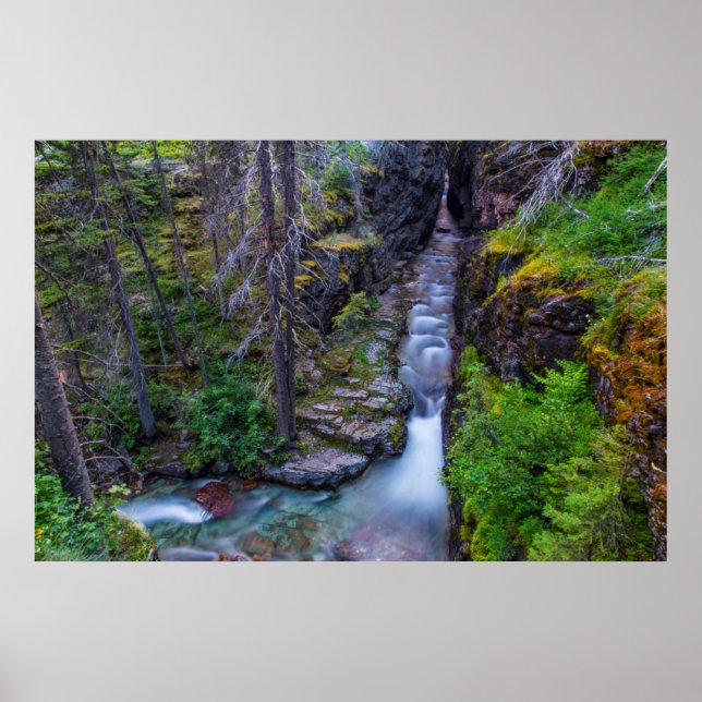 Sunrift Gorge In Glacier National Park, Montana Poster (Front)