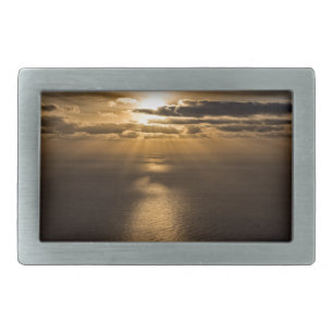 Sunrise above the Atlantic ocean Rectangular Belt Buckle