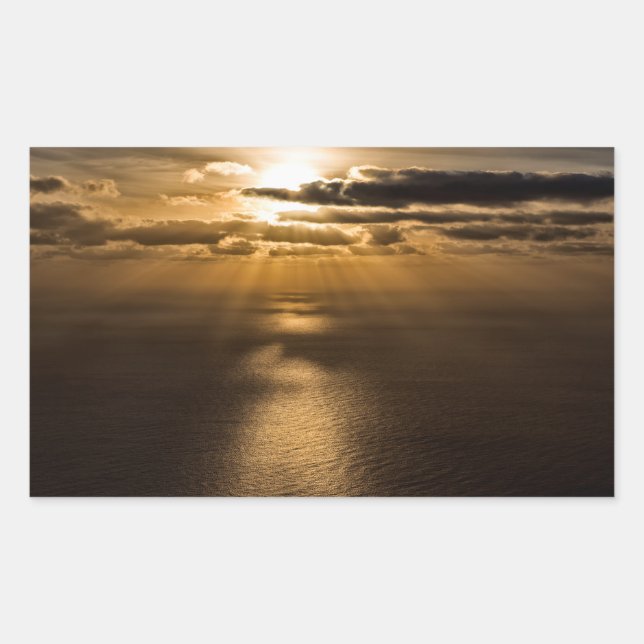 Sunrise above the Atlantic ocean Rectangular Sticker (Front)